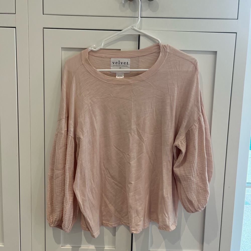 Anthro puff sleeve top